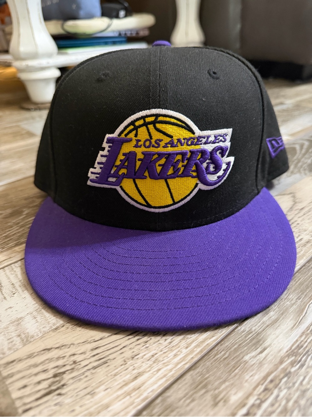 New Era Los Angeles Lakers Black and Purple Snapback Cap